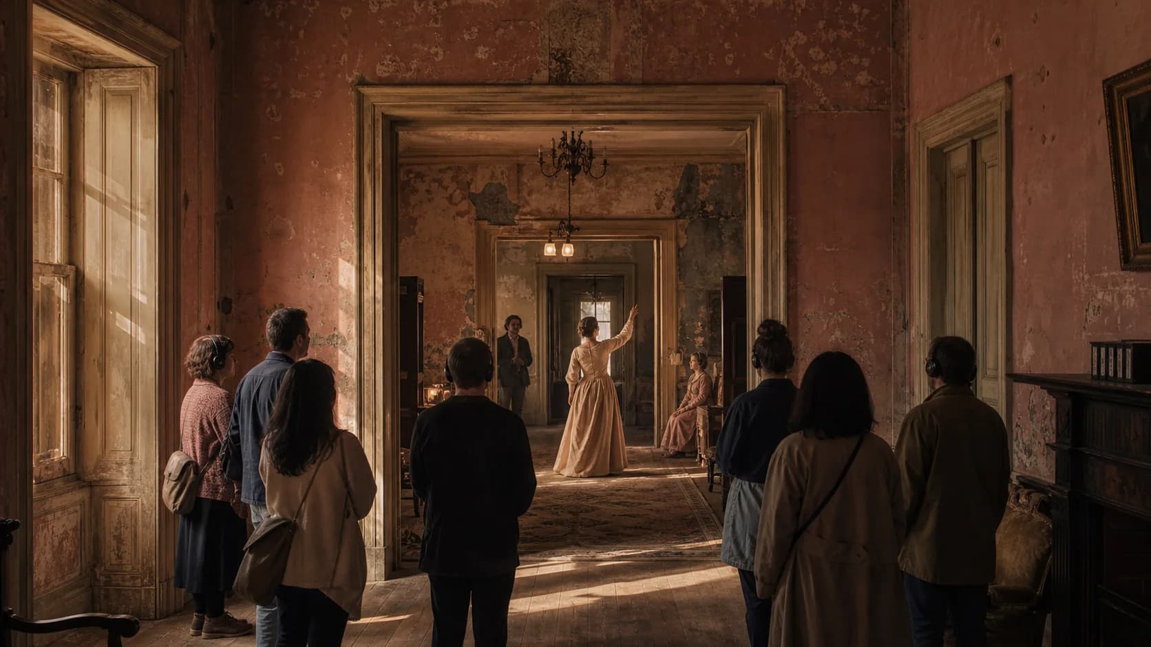 اجرای تئاتر در اتاق‌های یک خانه قدیمی